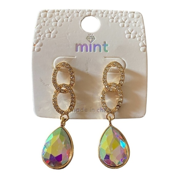 EARRINGS-SPARKLE DANGLE EARRINGS - Picture 2 of 3